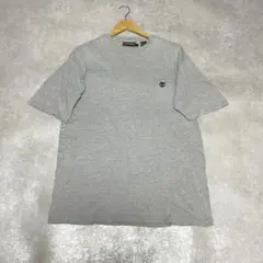 Timberland ワンポイント ロゴ刺繍 Tシャツ グレー Mサイズ程度