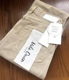 《新品タグ付き》ミラオーウェン 裾段差脇スリットカラーデニムパンツ