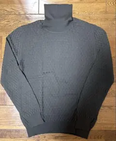 GRAN SASSOタートルネック ウール ダーググリーン　イタリア製