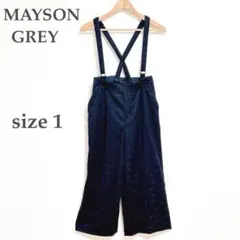 MAYSON GREYサロペット サスペンダー付きタックワイドパンツ 星模様⭐︎