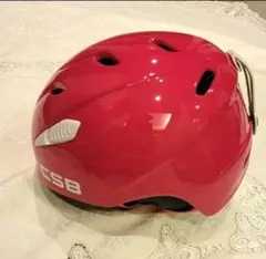 【美品・未使用】【CSBヘルメット】キッズM ピンクスキー/スノーボード おまけ