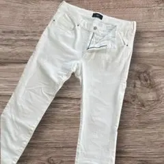 AZUL アズール 白 デニム スリムフィット L ストレッチ 細身 オシャレ