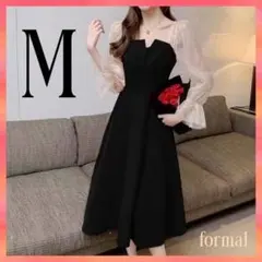 パーティードレス ブラック フォーマル　韓国　黒　結婚式 お呼ばれ　レース