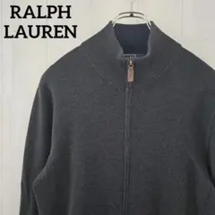 ポロラルフローレン☆ドライバーズニット ダブルジップ ウール L 黒 0011