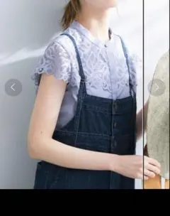 URBAN RESEARCH ROSSO 半袖 シャツ サックス レース