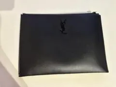YSL ブラックレザー クラッチバッグ