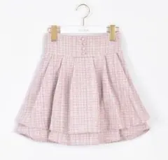 evelyn ツイードダブルフレア sk ピンク