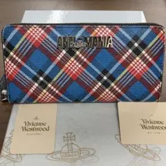 新品同様‼️ ヴィヴィアンウエストウッド　長財布　チェック柄　ラウンドファスナー