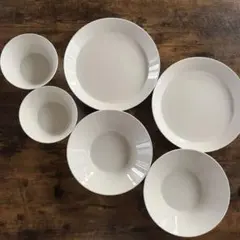 ホワイト陶器皿6点セット