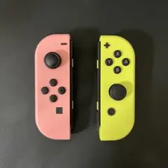 【美品】Nintendo Switch ジョイコン パステルピンクイエロー　左右
