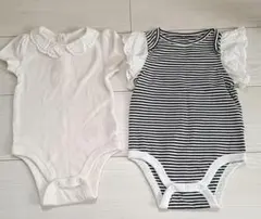 baby GAP フリル、襟付きロンパース2点セット6〜12Mコットン100%