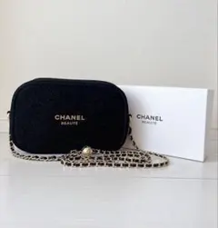 CHANEL BEAUTEショルダーバッグブラックノベルティ♡チェーン【社外品