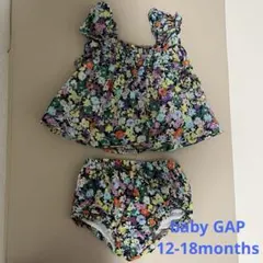 【baby GAP】花柄ワンピ ブルマセット 12-18months 80
