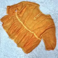 サマンサモスモス フリーサイズ ブラウス カットソー オレンジ 通勤 通学 綿