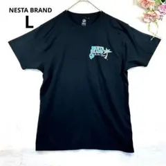 ネスタブランド　半袖Tシャツ　ビッグシルエット　バックロゴプリント　ブラック Lのサムネイル