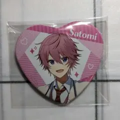 さとみ 7周年 グッズ ハート缶バッジ