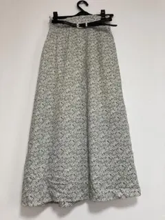 LUNACION 花柄ロングスカート　ベルト付き M しまむら　フレア