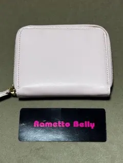 Rametto Belly レザーラウンドファスナー折り財布 新品　ピンク
