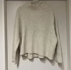 H&M ハイネック ニット アイボリー XLサイズ