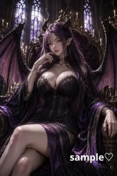 黒ワニを従える妖精 A4プリント AIアート 幻想ファンタジー 美女