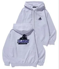 XLARGE グレー フルジップパーカー