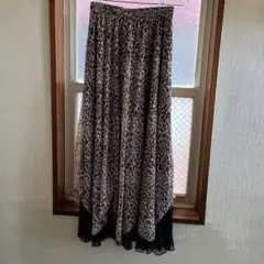 社交ダンス用キラキラヒョウ柄 フルアースカート