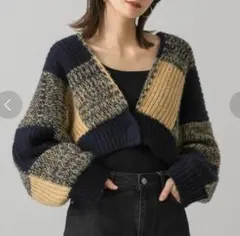 KBF ケービーエフ　ビッグチェックショートカーディガン