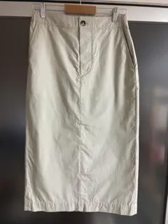 MARGARET HOWELLベージュ コットンタイトスカート