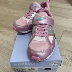 スーパースター スニーカー 防水 晴雨兼用 ピンク 19.5 cm 2E
