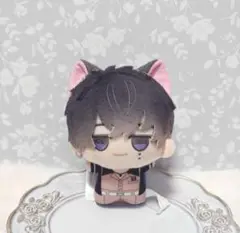 ちびぐるみ ぬい服 ねこ耳カチューシャ ダークグレー
