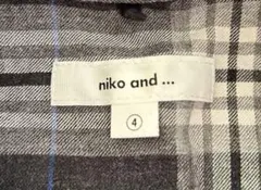 niko and ... チェック柄 長袖シャツ レディース　サイズ4