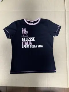 レディース半袖Tシャツ　スポーツ　紺色のサムネイル