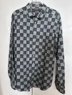 Paul Smith COLLECTIONチェック長シャツ　ブルーXL