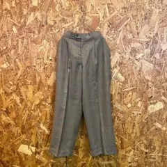 LANVIN Studio スラックス チェック ベージュ メンズ 82 M相当のサムネイル