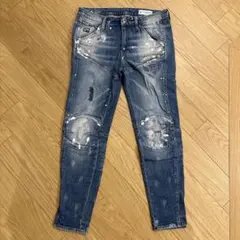 BLUEMONSTERCLOTHING】ストレッチデニム ユーズド加工 LL - メルカリ