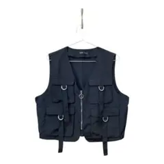 SHEIN ブラック 多ポケット ベスト XLのサムネイル