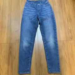 UNIQLO キッズ ウルトラストレッチデニムレギンスパンツ 140 ブルー