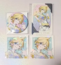 鏡音レン　プロセカ感謝祭5th　缶バッジ　グリーティングカード　ステッカー