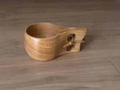 【値下げ‼️】北欧風 木製マグカップ ククサ 天然木 アカシア キャンプ 2色