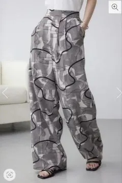 美品】AZUL BY MOUSSYフロントタックイージーワイドパンツ M