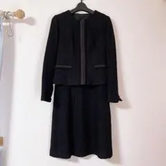 mm様専用✨️コムサイズム セットアップ ノーカラー ワンピース ツイード