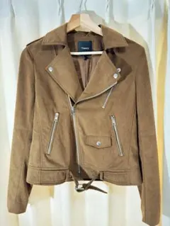(新品　未使用品)Theory ブラウン レザージャケット 2026年最新】theory レディース レザージャケット・ライダースの人気