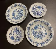 ☆週末限定価格！☆Blue Danube ブルーダニューブ皿大小　各2枚　計４枚