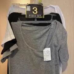 新品未使用　半袖Tシャツ 3枚セット　黒　白 グレー