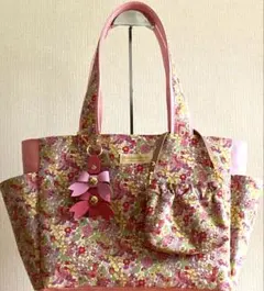 ⭐sale⭐ハンドメイド 両サイドポケットトートバッグ