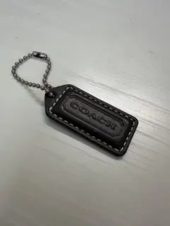 3/15迄販売 COACH ロゴ レザーキーホルダー ダークブラウン