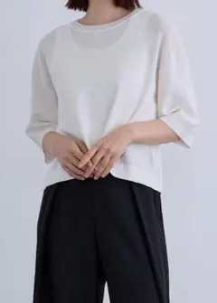 ドライタッチサマーニット(ホワイト)