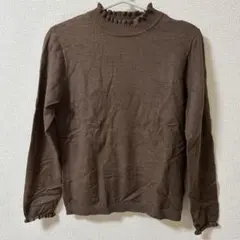 Samansa Mos2 blue フリルニット　ブラウン