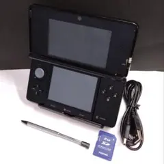 ニンテンドー 3DS 黒 クリアブラック 本体 付属品 任天堂　591