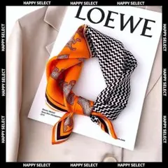 スカーフ 大判 70×70 首元 バッグ ヘアアレンジ シルク風 光沢 ストール